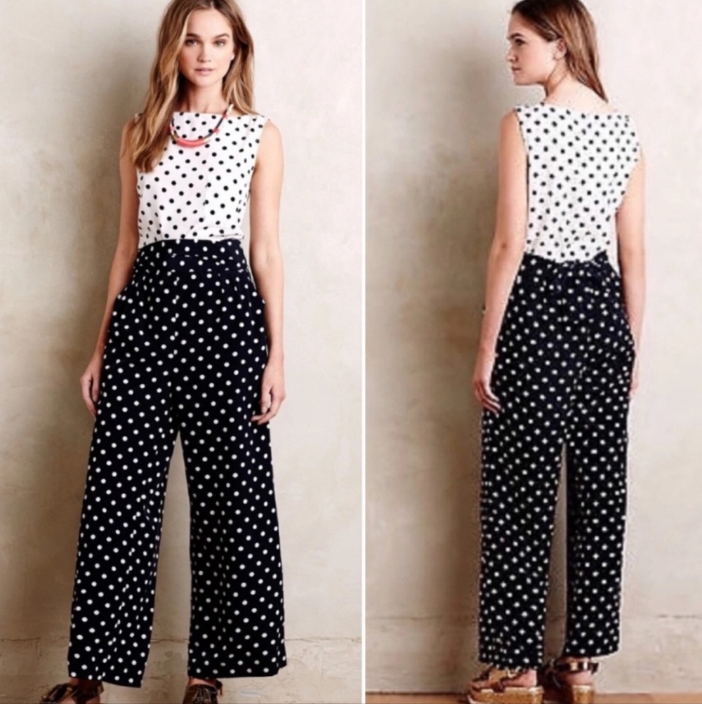 Whit Two Domino Dot Jumpsuit Size 10